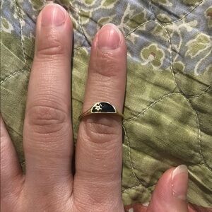 Pandora ME halved enamel signet ring
